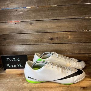 Mens Nike Mercurial‎ Vapor IX SG Gray Pro Soccer Cleats Sneakers Size 12 D GUC